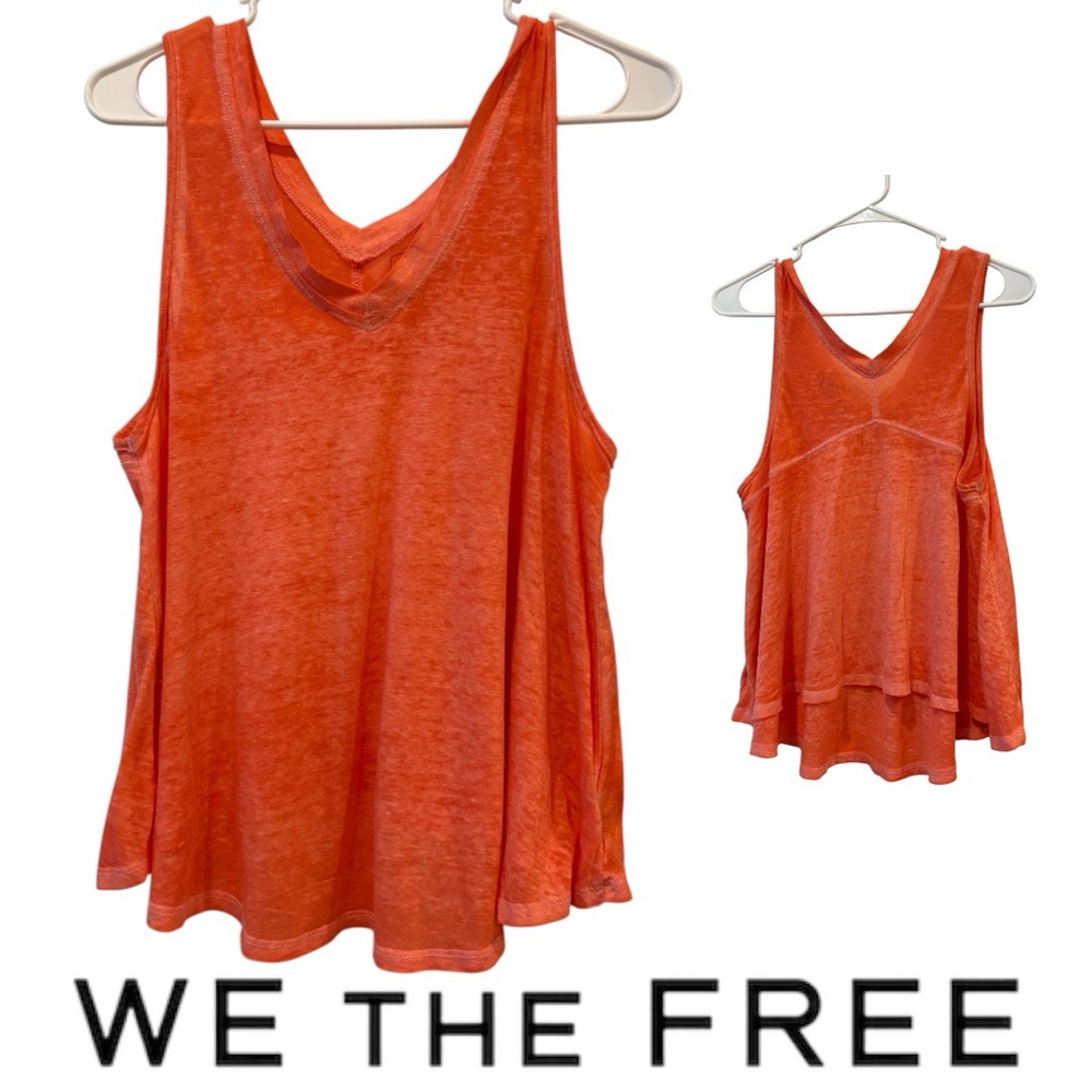 We The Free Vibrant Orange Tank Top, Small
